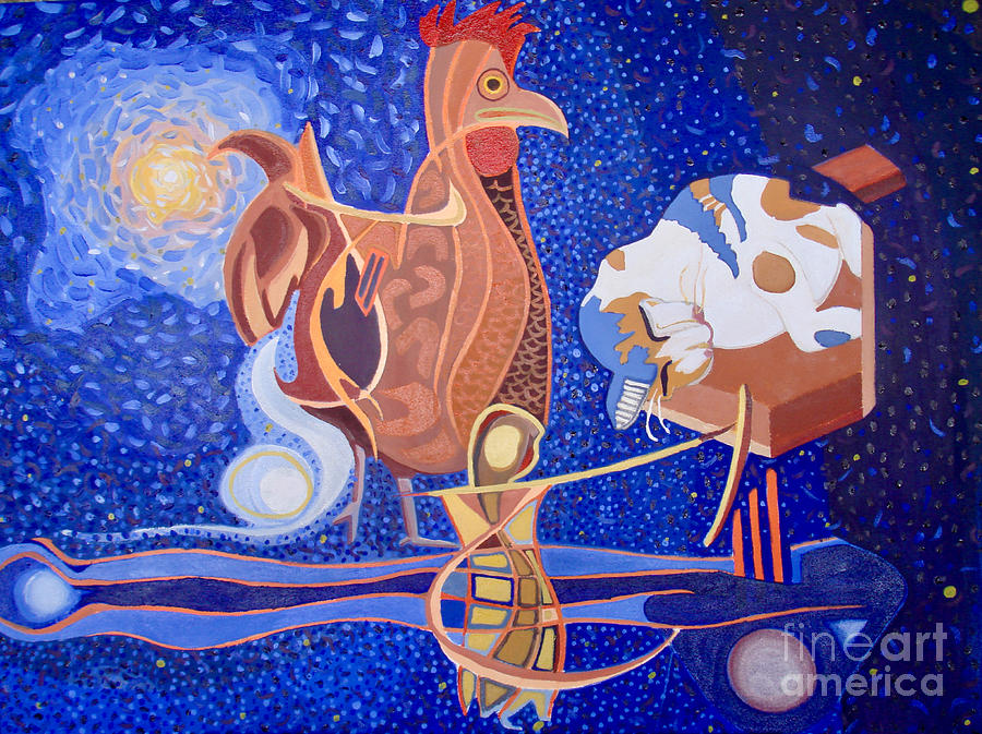 Chicken Painting - Fresh start by Marco Menato