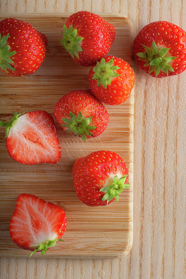 Fresh strawberries with water drops Photograph by Sebastian Radu