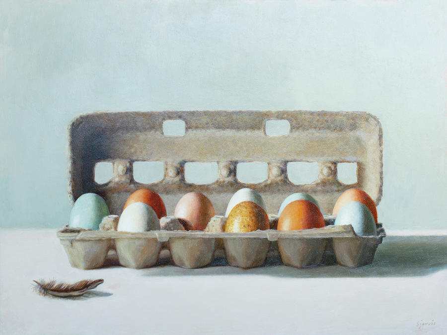 Egg Painting - Fresh by Susan N Jarvis