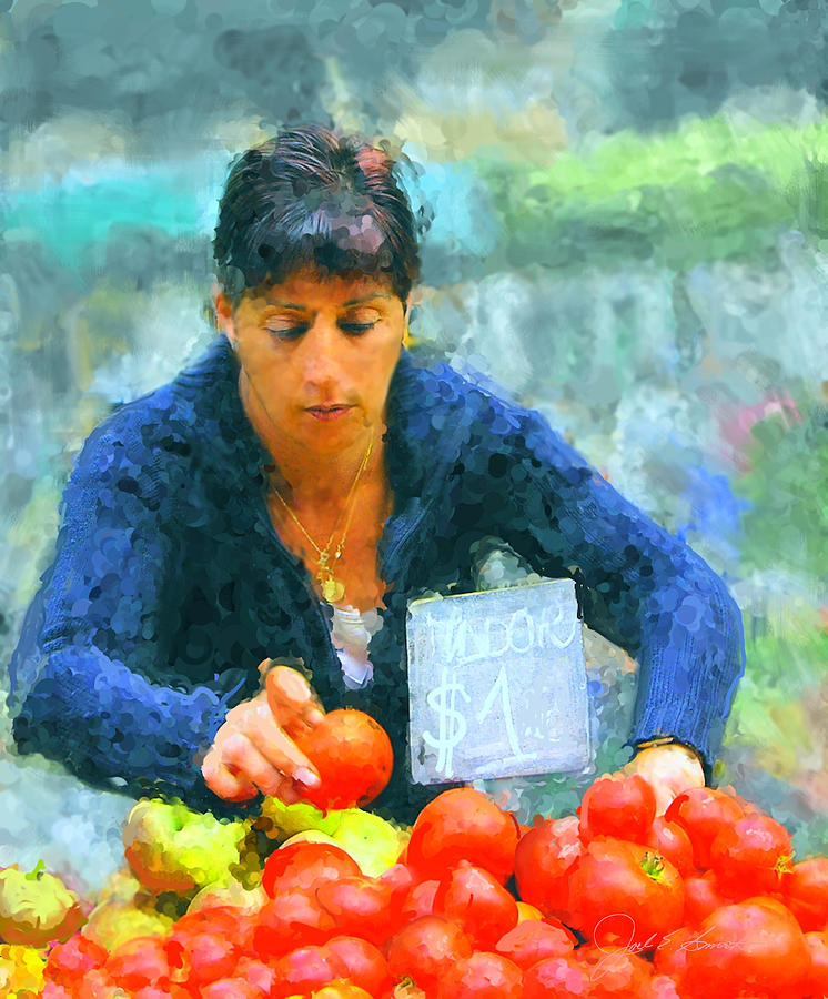 Fresh Tomatoes Painting by Joel Smith
