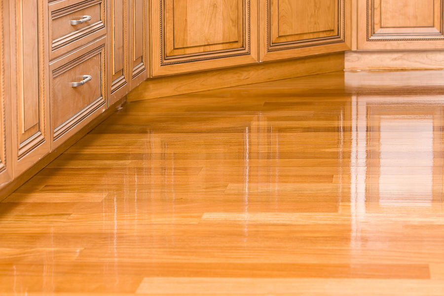 Freshly Stained Kitchen Hardwood Floor Photograph by BanksPhotos