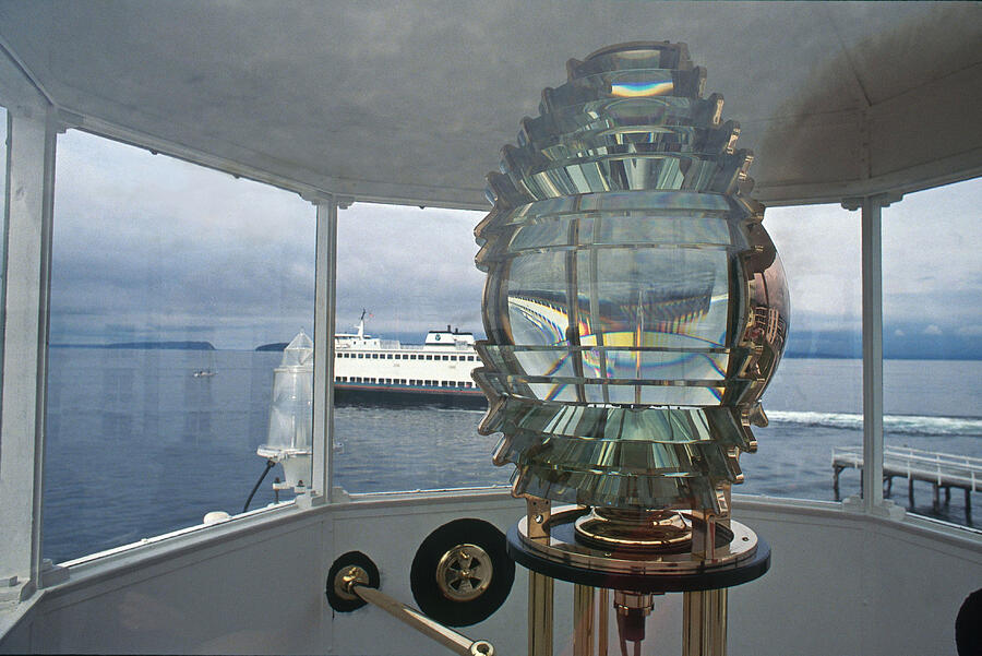 Fresnel Lens In Mukilteo Lighthouse Photograph by Bruce Roberts Fresnel Lens In Mukilteo Lighthouse Photograph by Bruce Roberts
