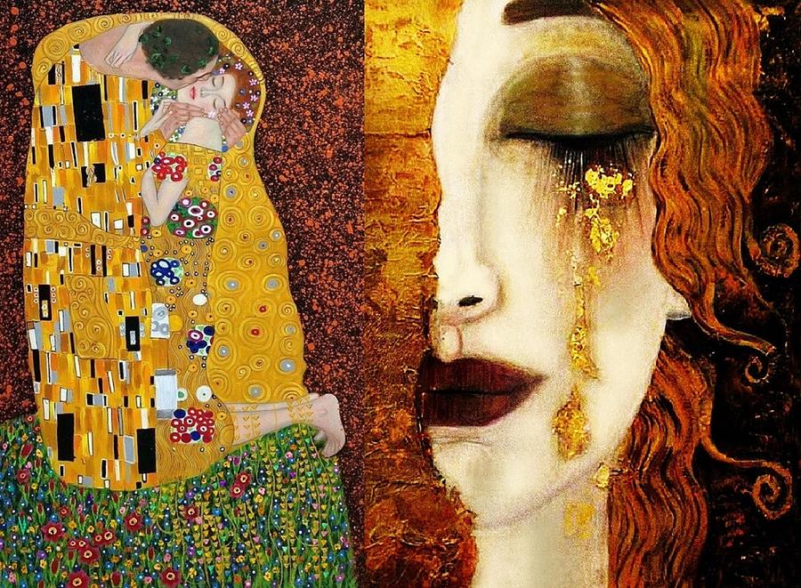 Klimt The Kiss Painting In Living Room