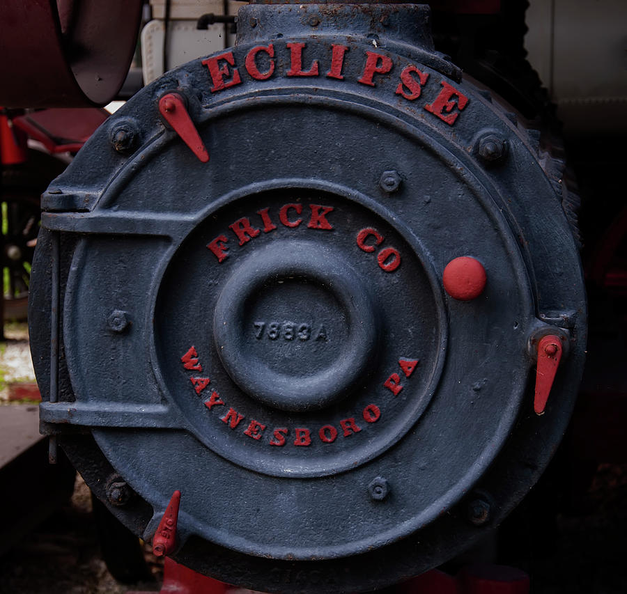 Frick Co Eclipse seam engine tractor engine badge Photograph by Flees Photos