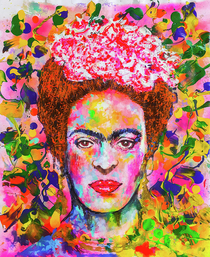 Frida flowers Painting by Pop Art World