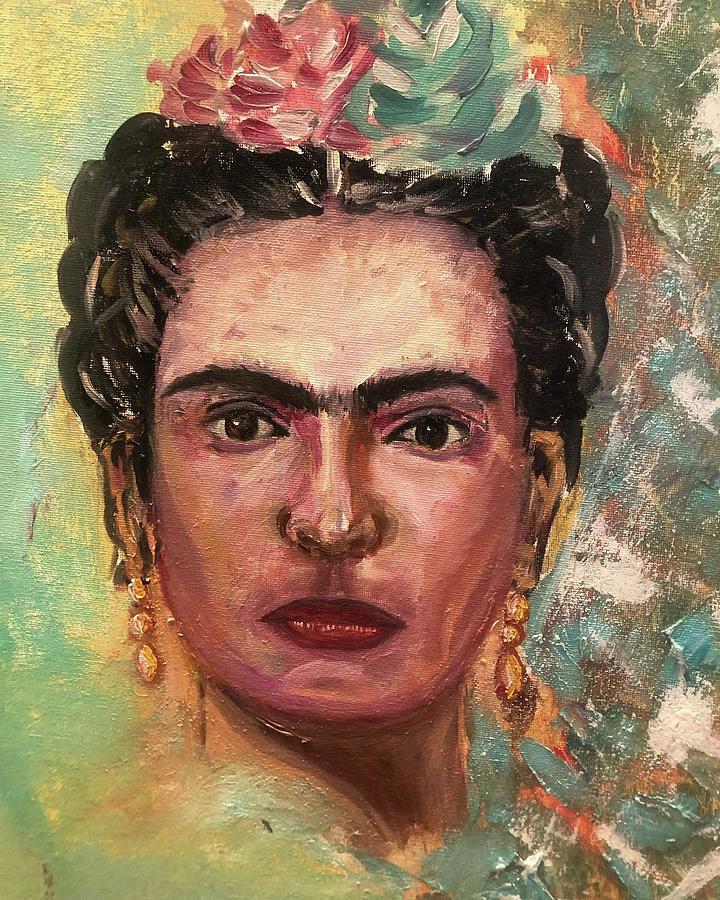 Frida Painting by Helna James Kuttickattu