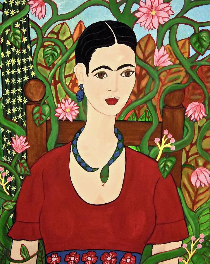 Frida in Vines Painting by Stephanie Moore