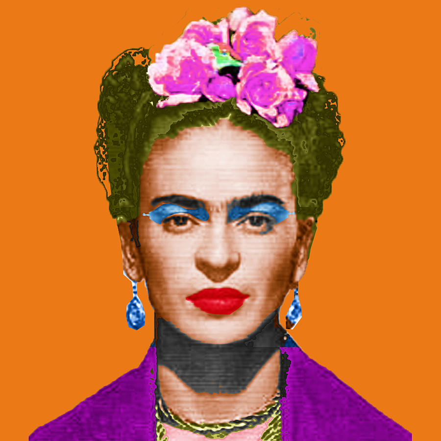 Frida Kahlo Andy Warhol Painting by Tony Rubino