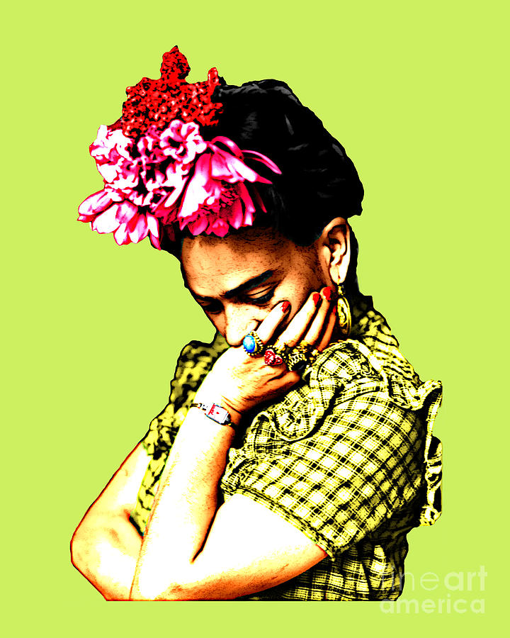 Diego Rivera Digital Art - Frida Kahlo Artist Portrait by Madame Memento