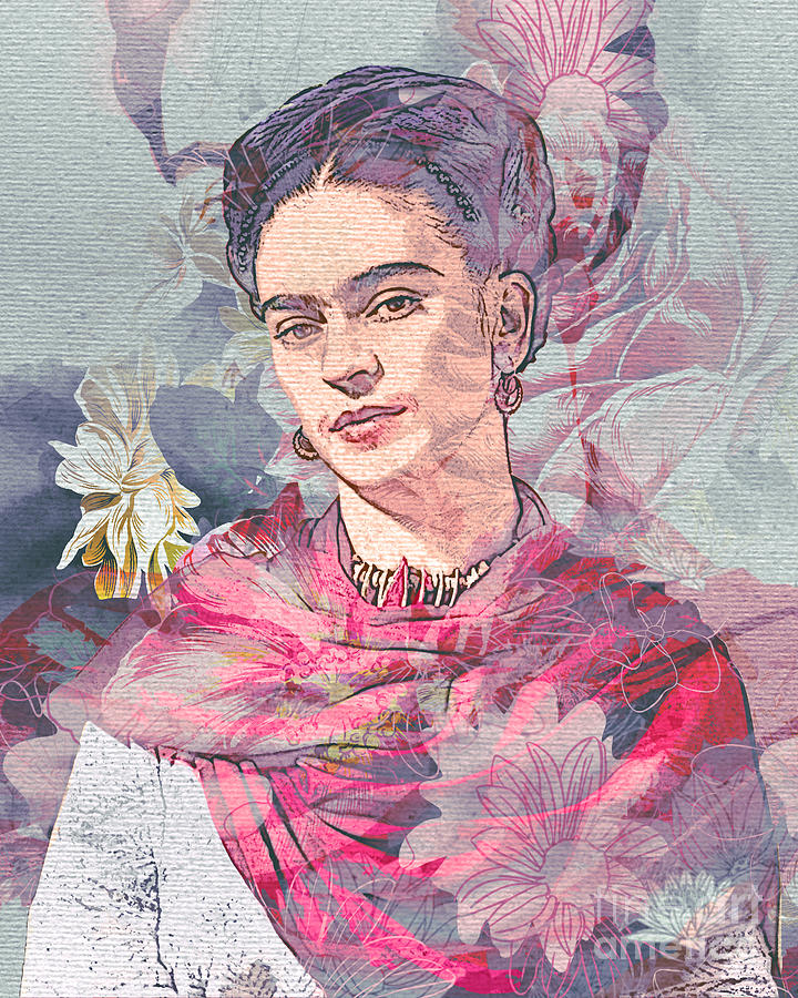 Frida Kahlo Beautiful Flower Art Digital Art by GnG Bros