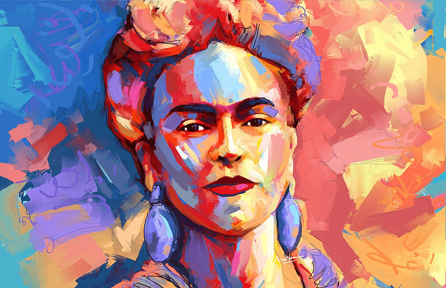 Frida Kahlo Canvas Print Painting by Mason Bell | Fine Art America