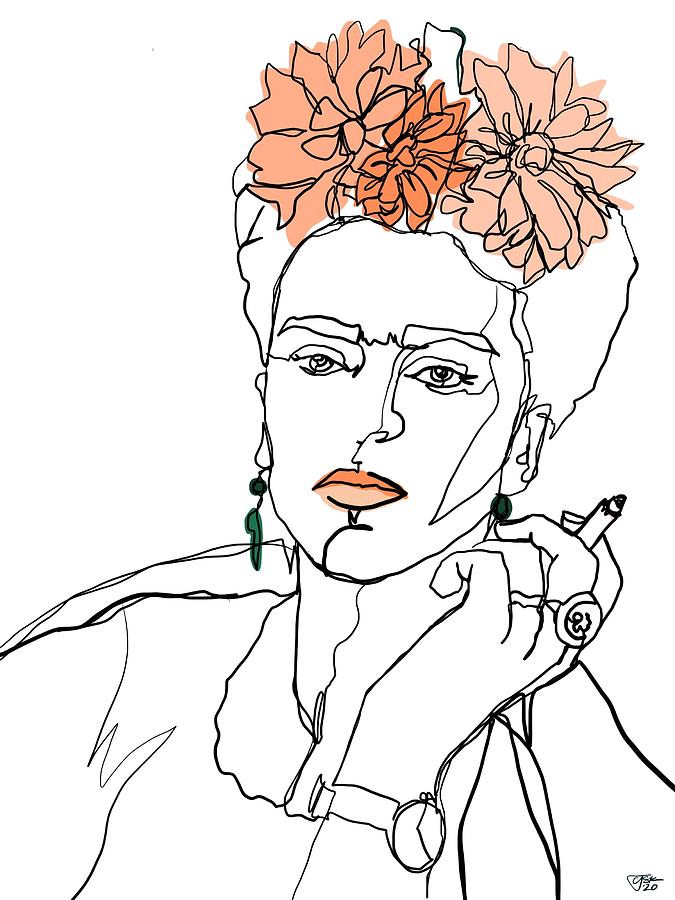 Frida Kahlo Digital Art by Charlie Klauenberg - Fine Art America