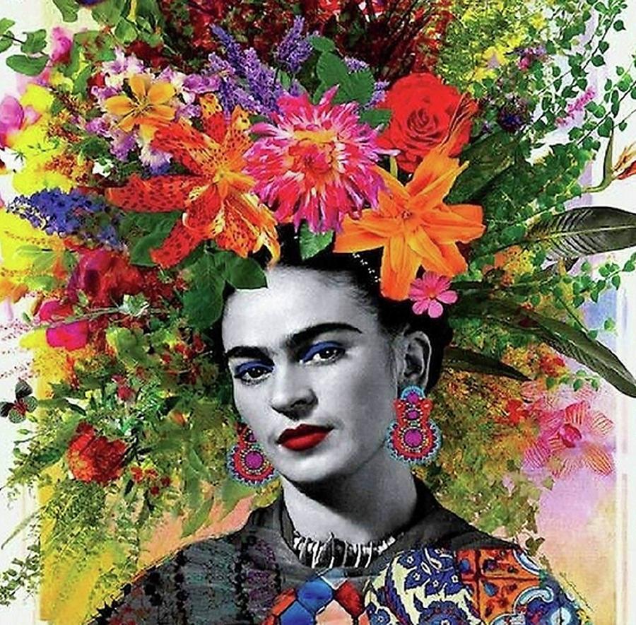 Frida kahlo flower Digital Art by Jermain Sawayn - Fine Art America