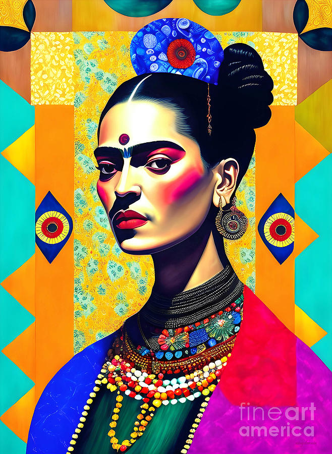 Frida Kahlo In Modern Contemporary Forms 20230118g Mixed Media by Wingsdomain Art and Photography