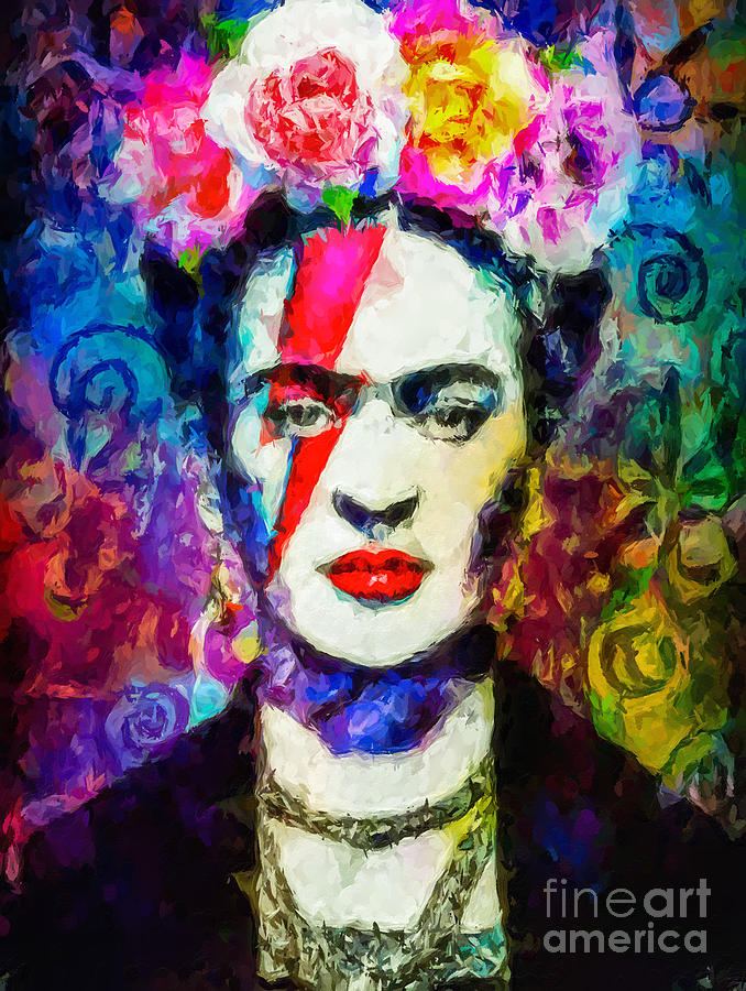 Flower Mixed Media - Frida Kahlo by Lauries Intuitive