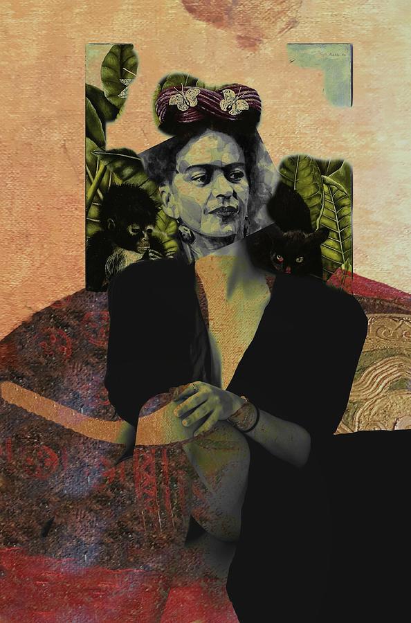 Frida Kahlo Portrait Mixed Media - Frida Kahlo - Memory by Paul Lovering