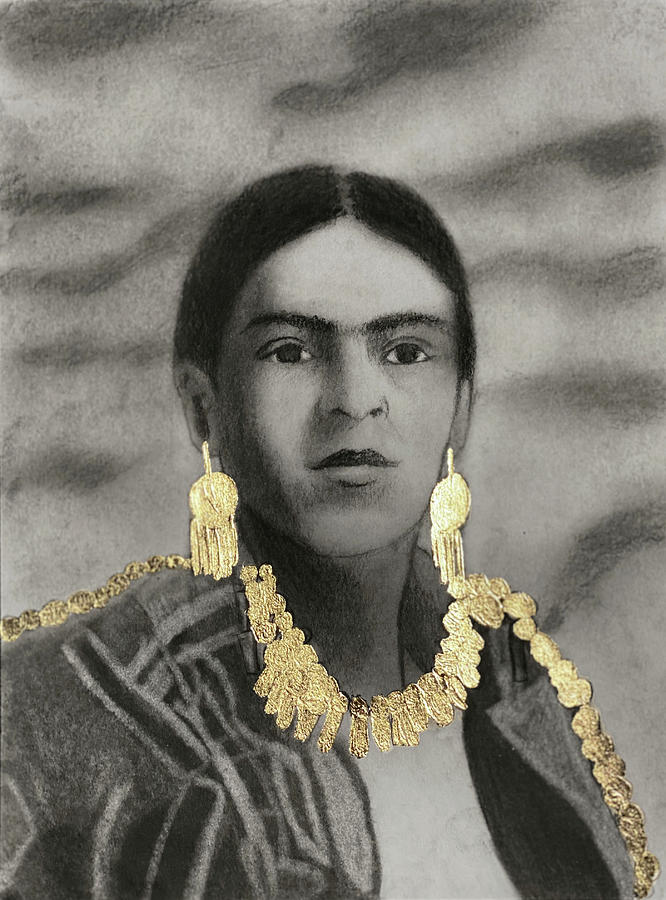 Frida Kahlo Drawing by Nadija Armusik