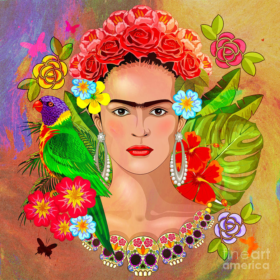 Frida Kahlo painting Painting by Mark Ashkenazi - Fine Art America