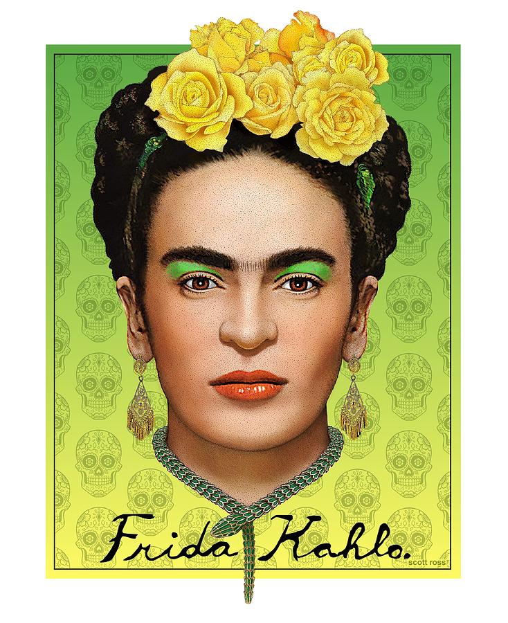 Frida Kahlo Digital Art by Scott Ross