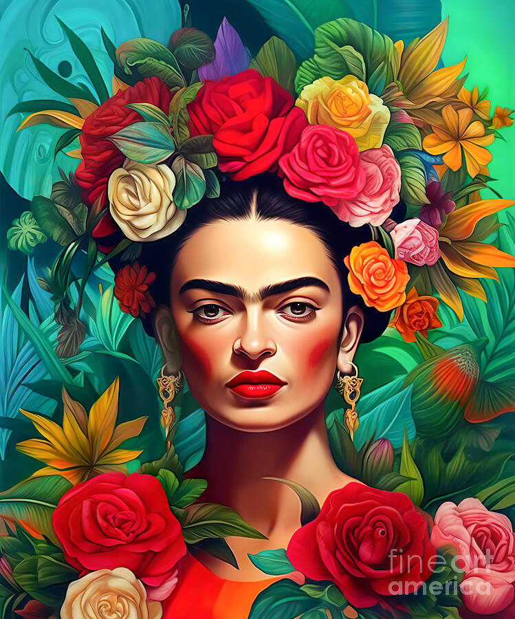 Frida Kahlo Self Portrait 24 Digital Art by Mark Ashkenazi - Fine Art ...