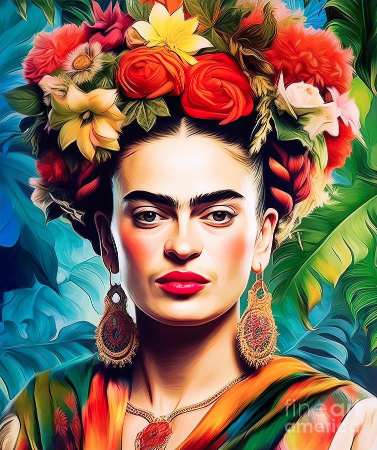 Frida Kahlo Self Portrait 3 Digital Art by Mark Ashkenazi - Fine Art ...