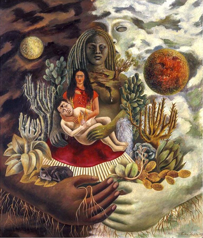 Frida Kahlo Digital Art - Frida Kahlo  The Love Embrace of the Universe by Cesar Princeton