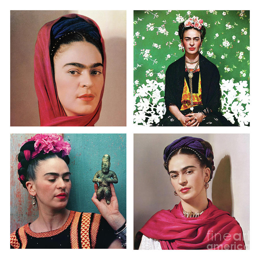 Frida Kahlo The Mexican Painter Art Collage Design Digital Art by GnG ...