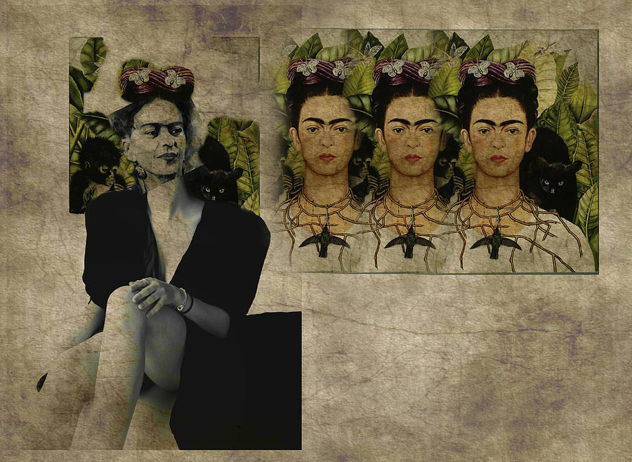 Frida Kahlo Portrait Mixed Media - Frida Kahlo Vision by Paul Lovering