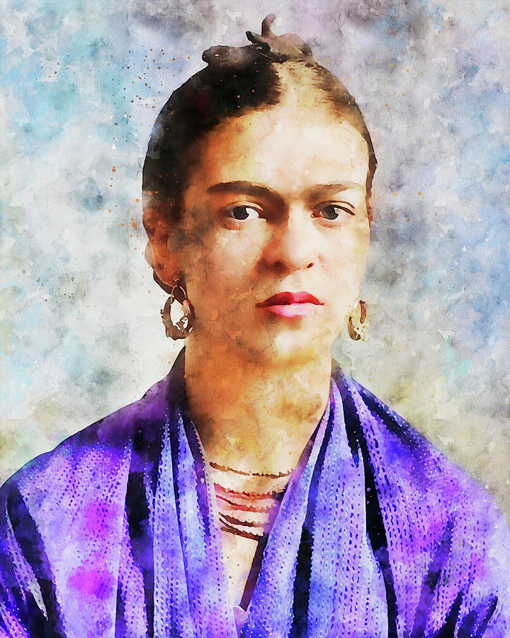 Frida Kahlo Watercolor Painting by Dan Sproul