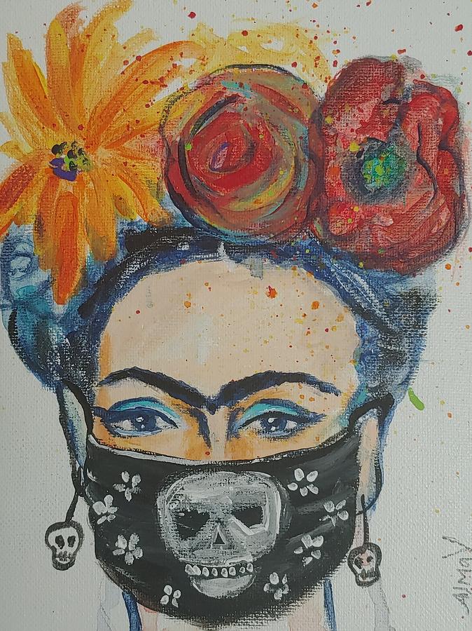 Frida Mask Painting by Alma Yamazaki