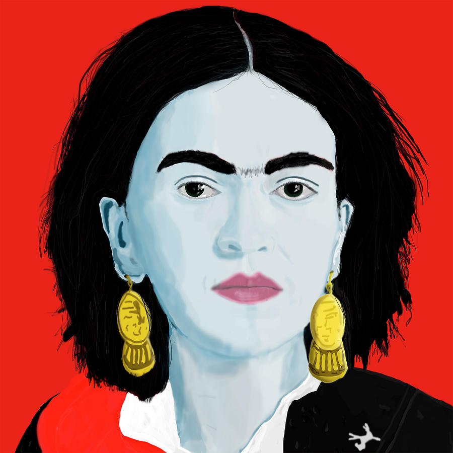 Frida Red Background Photograph