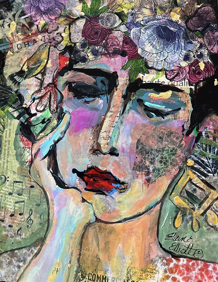 Frida the Muse Painting by Elaine Elliott