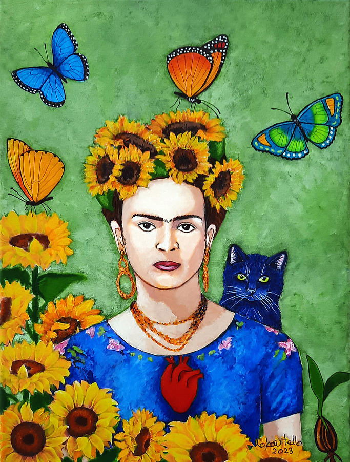 Butterfly Mixed Media - Frida, time of hope by Madalena Lobao-Tello