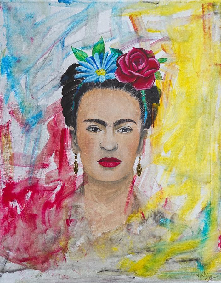 Frida Painting by Veronika Jutkova - Fine Art America