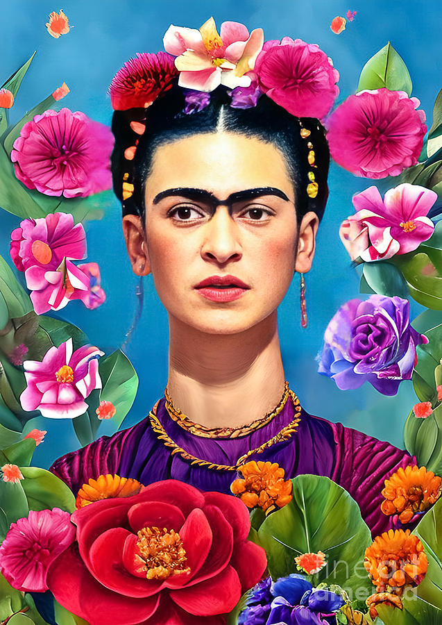 Frida Kahlo Self Portrait 2 Painting by Mark Ashkenazi - Fine Art America