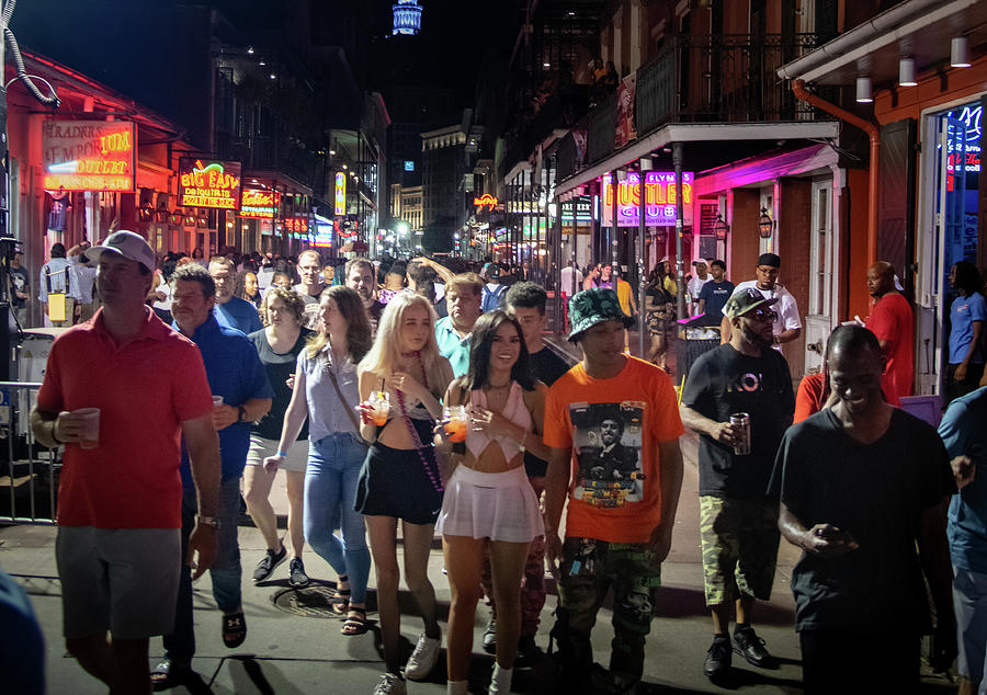 Friday Night On Bourbon Street Photograph by Chrystal Mimbs