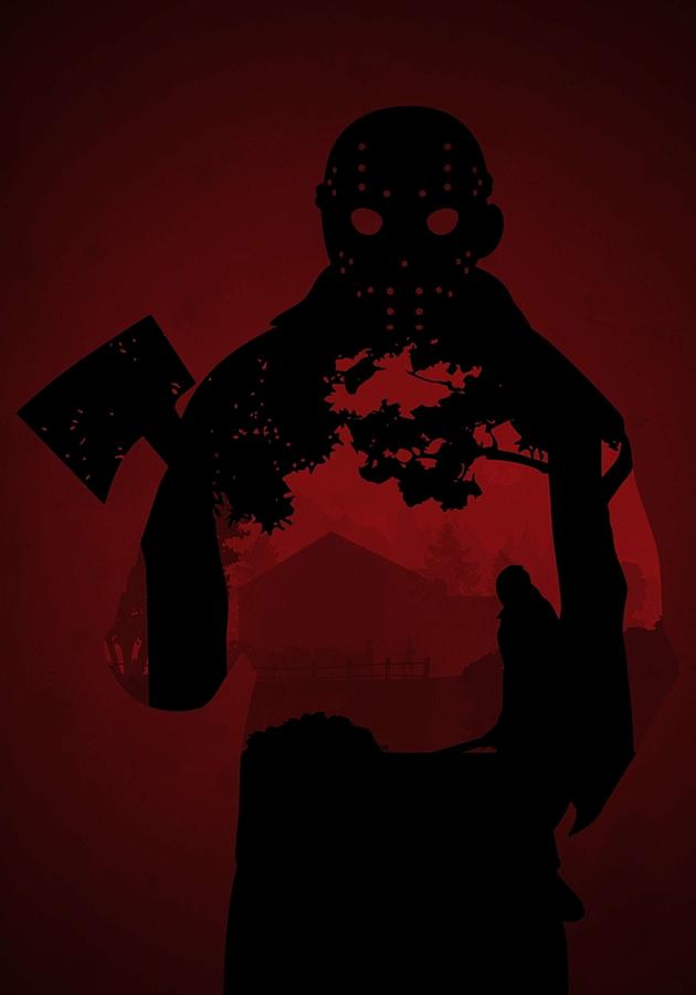 Friday the 13th silhouette Digital Art by Manuel Santos