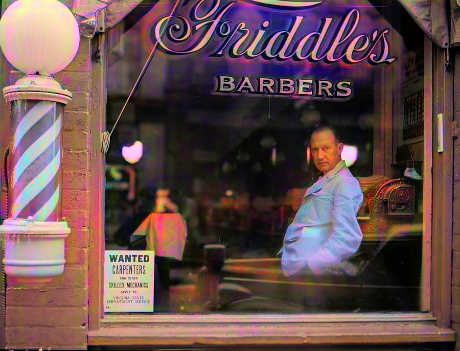 Friddles Barbers Photograph by John Vachon