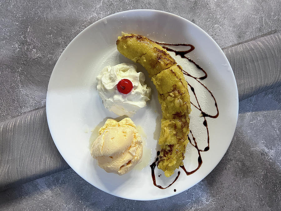 Fried Banana with Ice Cream Photograph by Bradford Martin