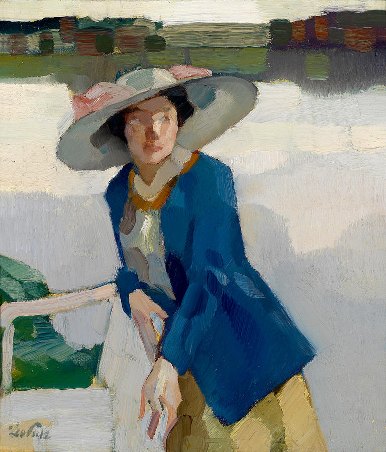 Frieda by Langenberger Lake Painting by Leo Putz