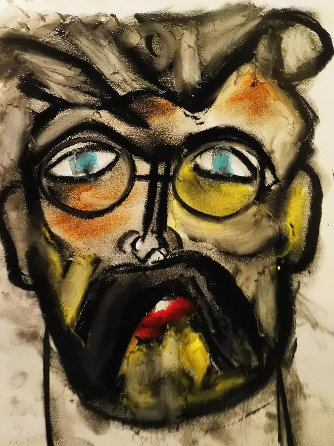 Friedrich Nietzsche Pastel by Phil Gioldasis
