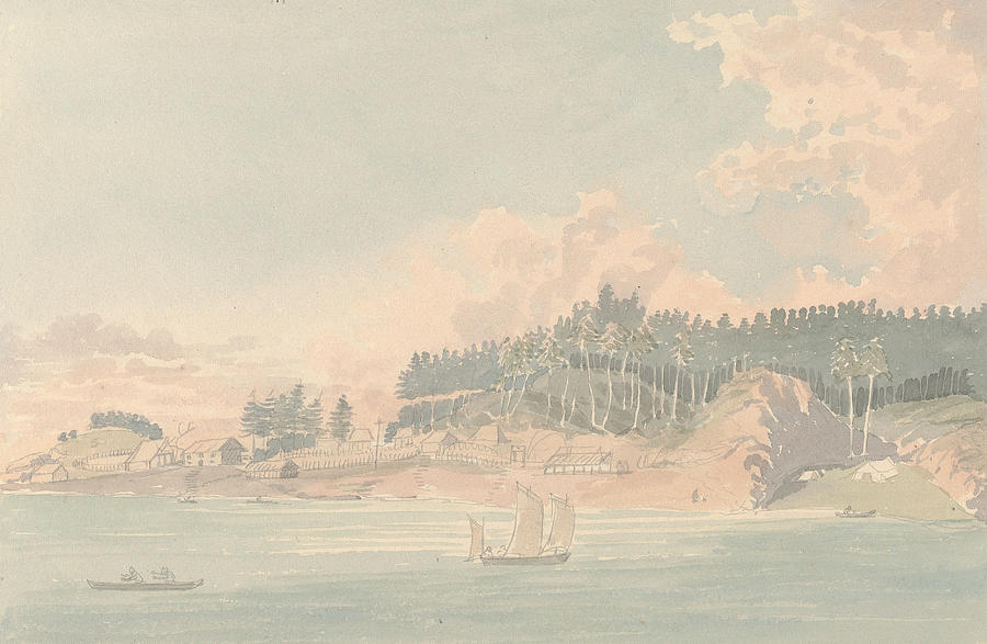 Friendly Cove, Nootka Sound Drawing by Charles Hamilton Smith
