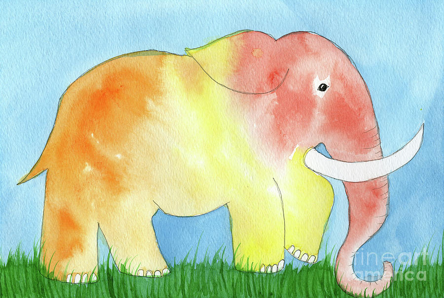 Friendly Elephant Painting by Norma Appleton