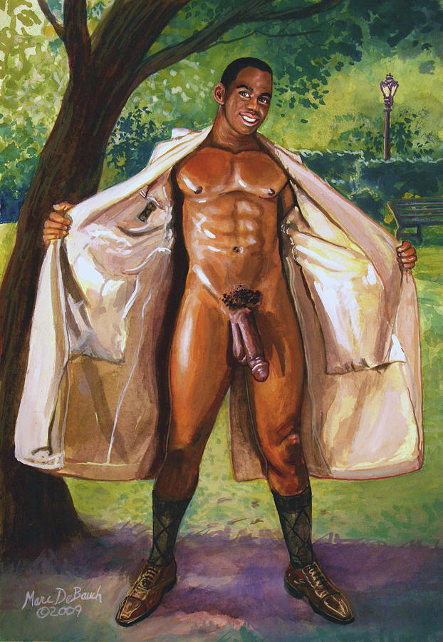 Friendly Flasher  Painting by Marc DeBauch