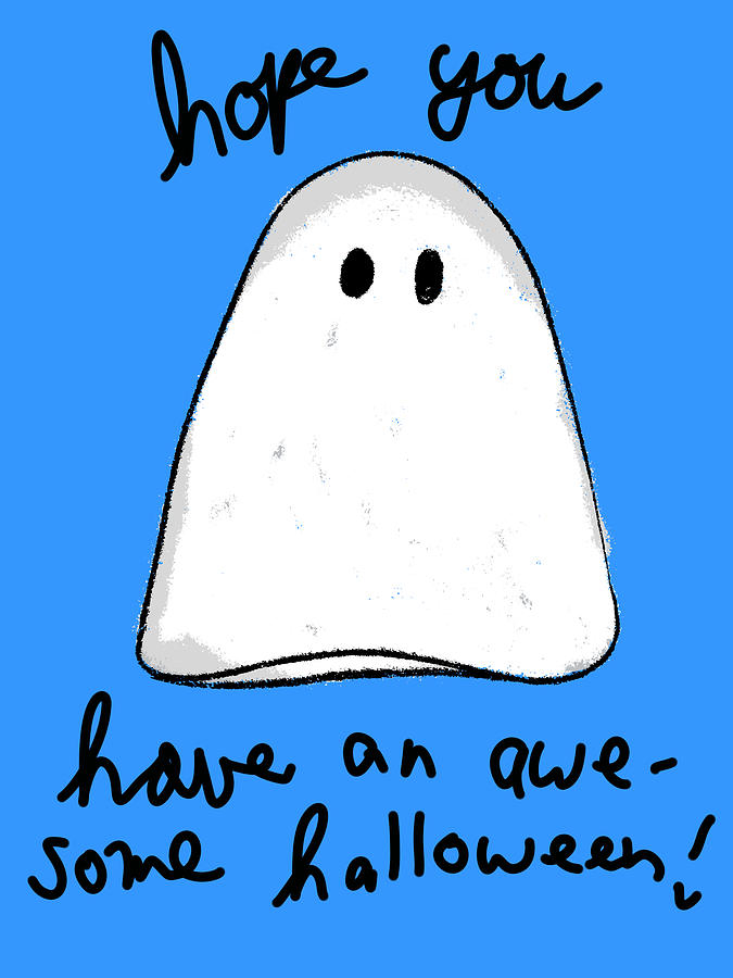Friendly Halloween Ghost Digital Art by Ashley Rice
