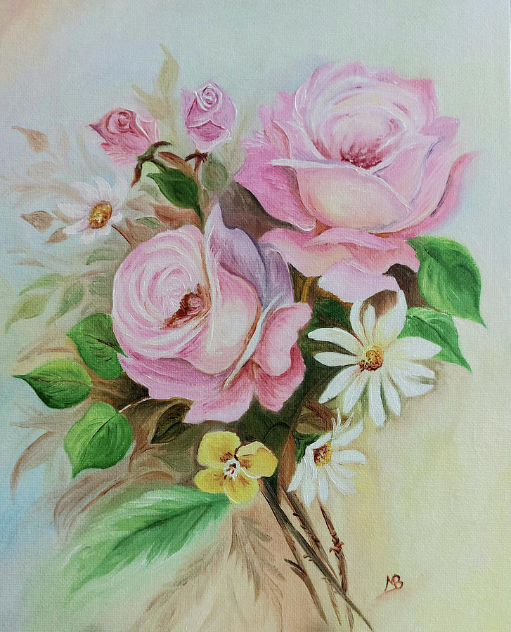 Flower Painting - Friendship Bouquet  by Wildlife and Nature