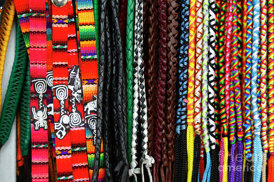 Friendship bracelets for sale Peru Photograph by James Brunker