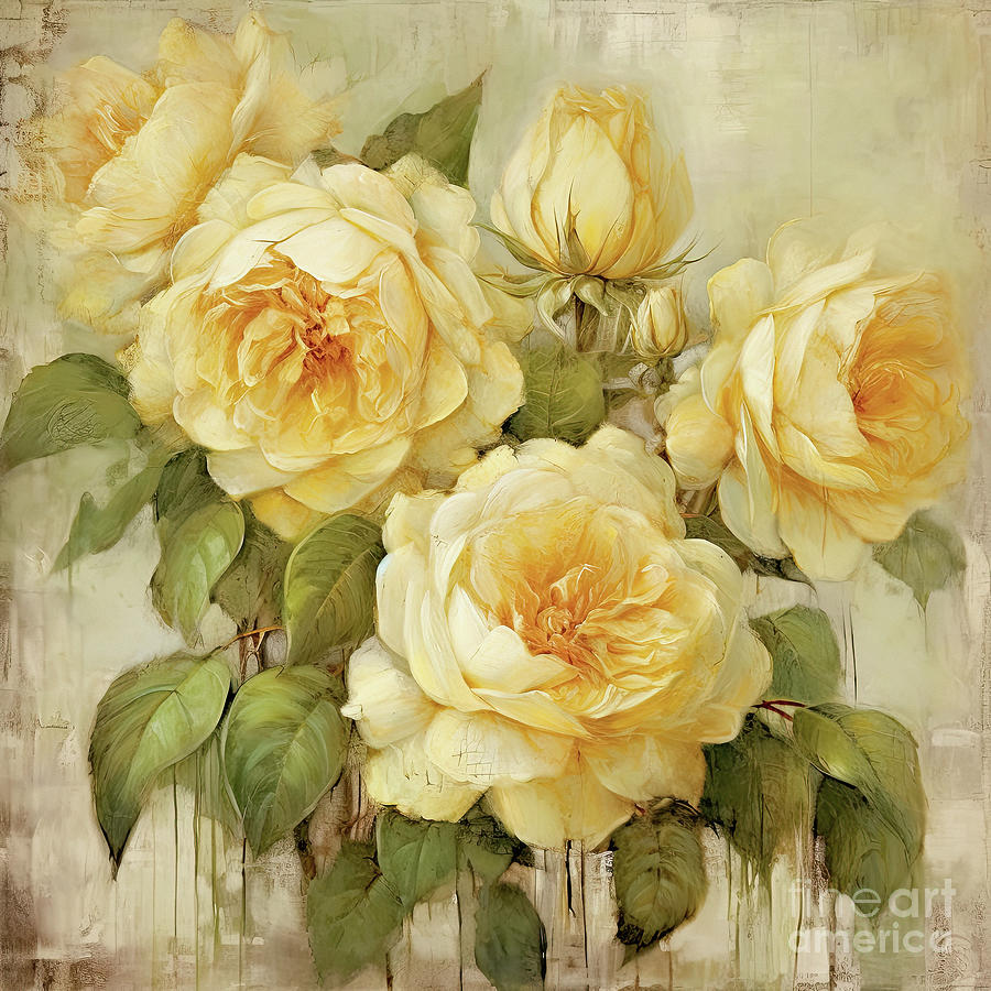 Friendship Roses Painting by Tina LeCour