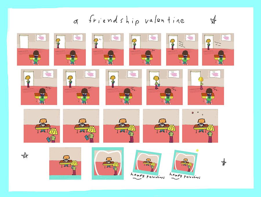 Friendship Valentine Drawing by Ashley Rice