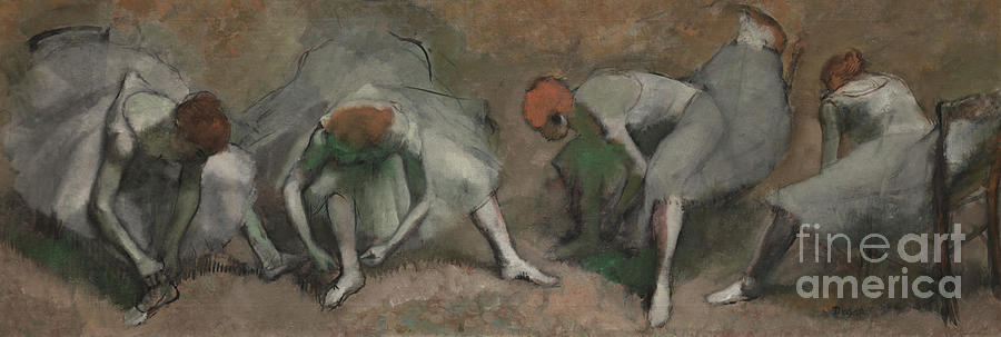Frieze of Dancers, circa 1895 Painting by Edgar Degas